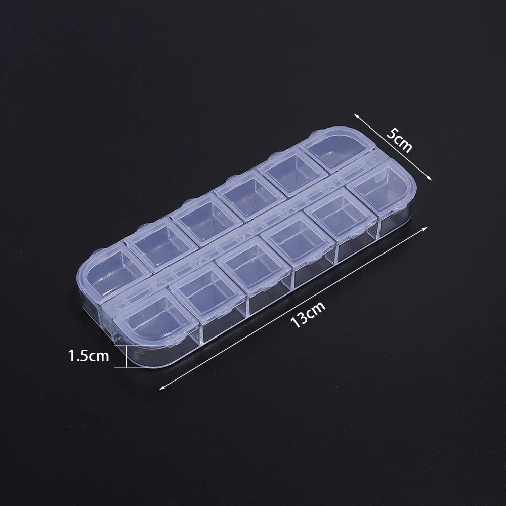 1 Pc Plastic Jewelry Box 5-28 Compartment Slot Organizer Storage Beads Container Adjustable Jewelry Storage Box Rectangle Case