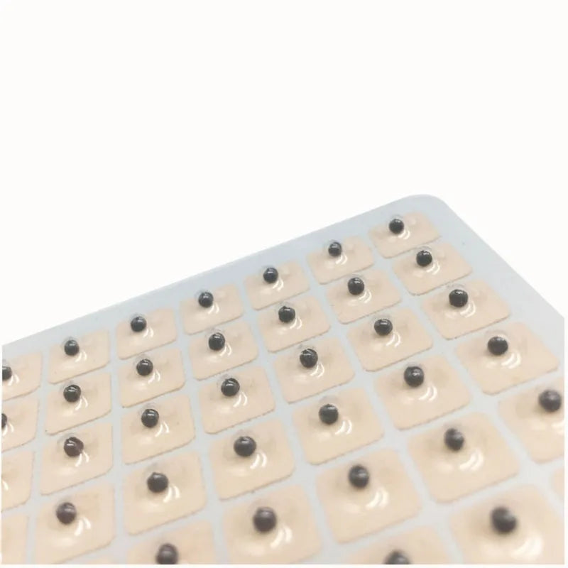 600Pcs Natural Cowherb Seed Ear Stickers Auriculotherapy Acupressure Massage Therapy Meridian Relief Sleep Support Vision Care