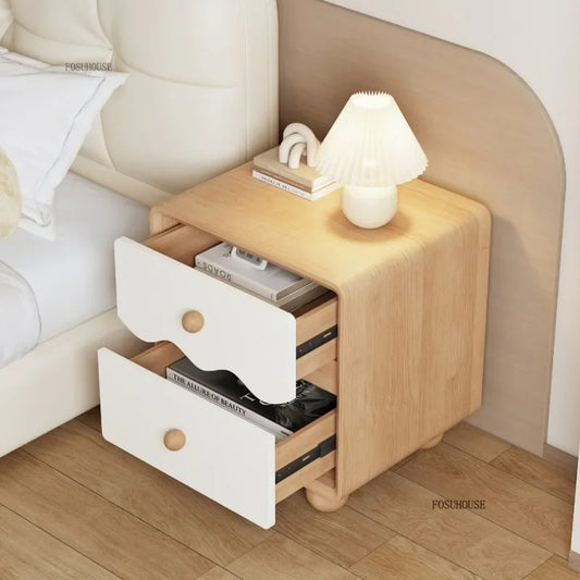 Cute Wood Children's Nightstands for Bedroom Furniture Cute Dormitory Storage Bedside Tables Home Children's Storage Cabinets