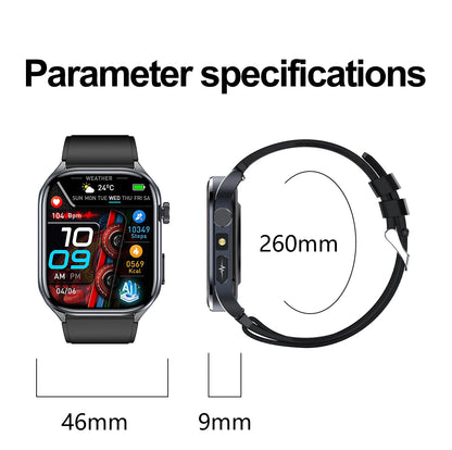 2026 New Accurate ECG Smart Watch Heart Health Analysis Blood analysis Blood Lipid Blood Pressure BT call Smart Watches For Men