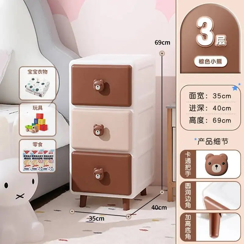 Cute Children Nightstands Nordic Pink Korean Children Nightstands Corner Cabinets Nachtkastje Kids Bedroom Furniture YN50CN