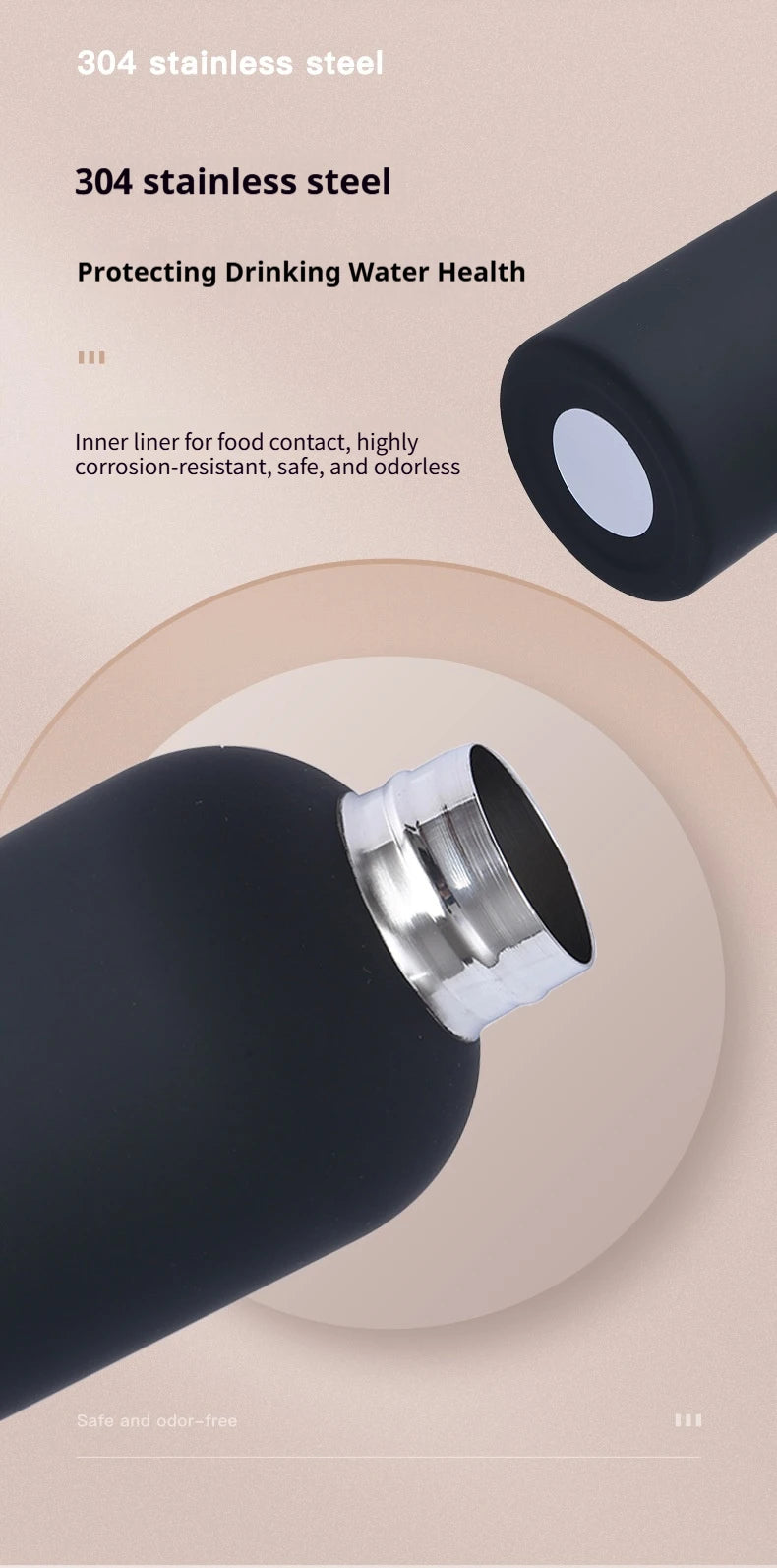 350-750ML Stainless Steel Thermos Cup Portable Small Mouth Water Cup Travel Outdoor Sports Water Bottle Vacuum Flask Gym Kettle