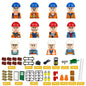 City Career 3D Building Block Dolls Toys Cartoon Character Models Mini Action Figures Educational Toys Children's Gifts