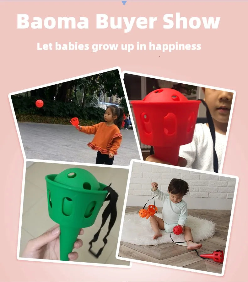 Receiving Ball Sensor TrainerThrowing Catching Game Set Outdoor Toy Catching Set Children's Hand Eye Coordination Training