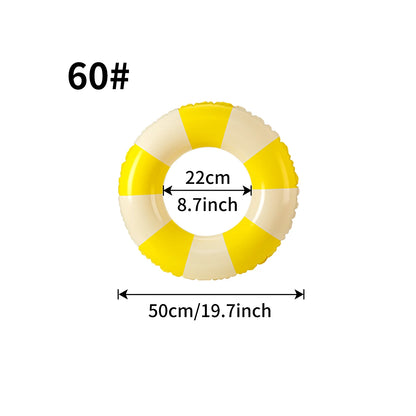 1PC Ins Style Macaron Inflatable Swimming Ring Adult Kids Thickened Pool Float Summer Pool Party Water Toy
