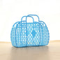 Summer Jelly Bag Portable Vegetable Basket Hollow Jelly Bag Girl Large Capacity Holiday Handbag Jelly Beach Tote Bags Organizer