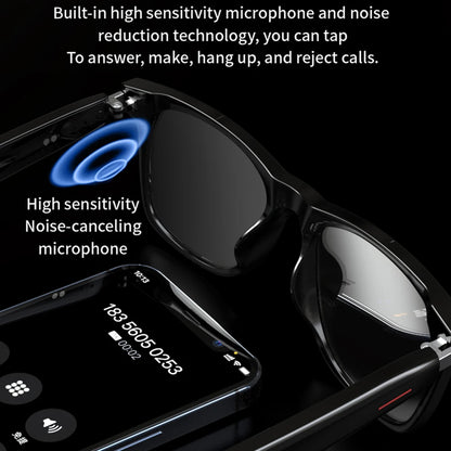 Smart Glasses AI Voice Assistant Outdoor Sport Glasses with Camera Remote Shooting Open Ear Sound Mic & Speakers for Women Men