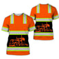 Work Clothing Summer Breathable Men's T-shirt 3D Printing Style Trucker Safety Transportation Work Uniform Oversized Loose Tops