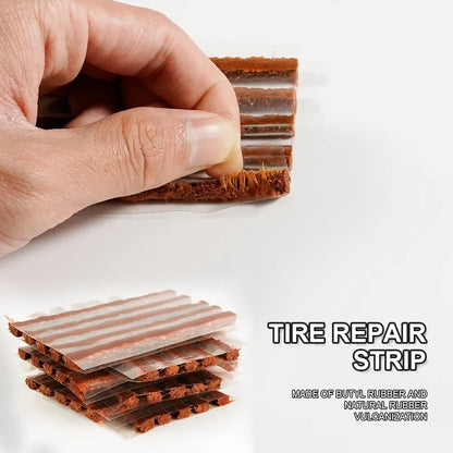 Tire Repair Strips Tubeless Rubber 100/5 Pcs (One piece is equal to five sticks.) Motorcycle and Bike Tyre Puncture Repair.