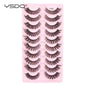 Lashes 3/10 Pairs Half Lashes Cat Eye Natural Long Lashes 3D Mink Eyelashes Full Strip Lashes Makeup Extension Tools