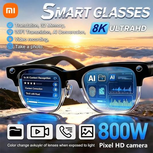 Xiaomi Smart AI Glasses 800W Shooting Camera HD Photo Video Voice Call Translation Waterproof Bluetooth Motorcycle Glasses 2026