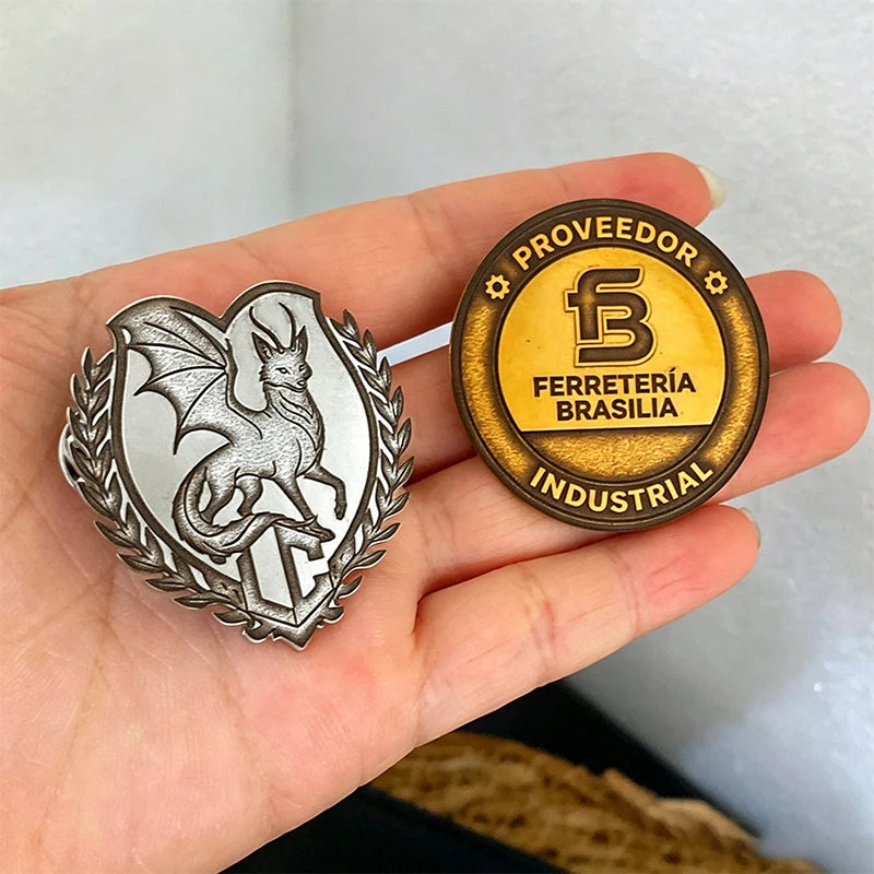 Stainless Steel Your Logo Photo Customized Pins Badges Personnalisable Portrait Picture Custom Pin Chest Studs for Bag Clothing