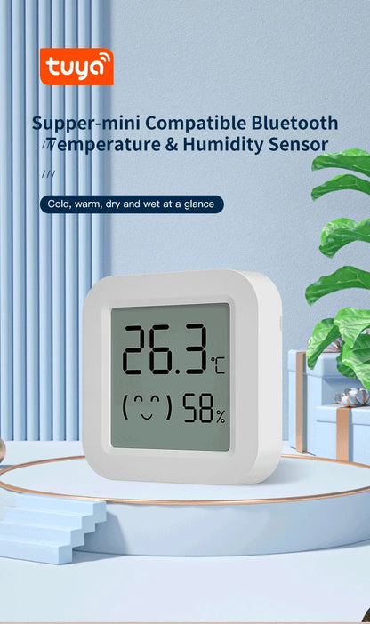 Tuya Zigbee Temperature Humidity Sensor Fridge Sensor Mini LCD Digital Display Bluetooth-Compatible Thermometer Hygrometer