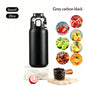LUSQI 304 Stainless Steel Vacuum Insulated Water Bottle With 7 Flavor Pods 600/800ml Portable Thermos Outdoor Sports Water Cup