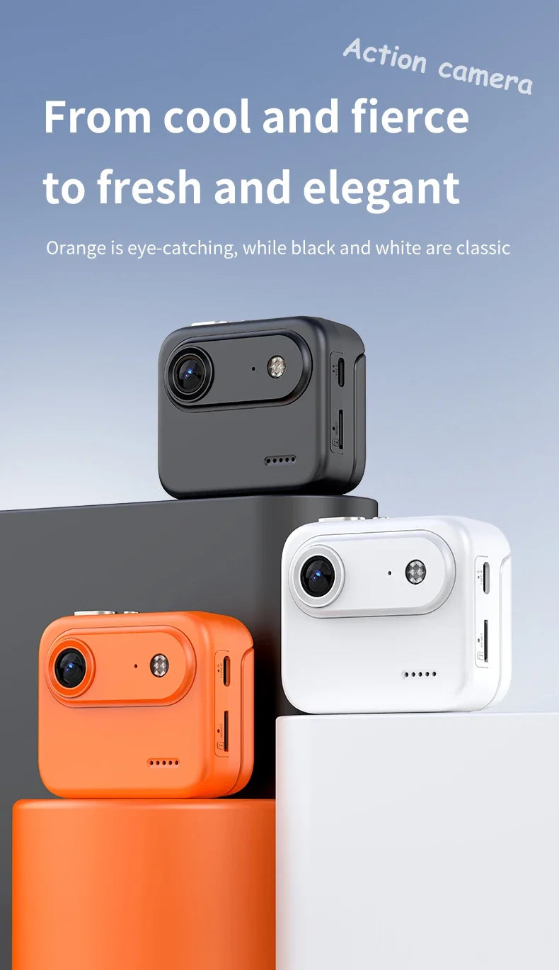 Y360 Action Camera With Flip Screen 4K Ultra HD Recording VLOG-Ready Image Stabilization Wide-Angle Lens Cycling Camera