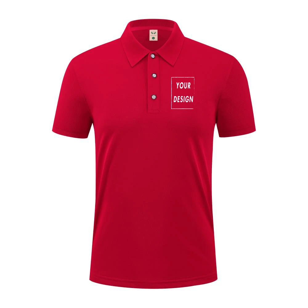 2025 Summer Causal Polo Shirt Custom Logo Printed Text Picture Brand Embroidery Personal Design Breathable Men And WomenTops