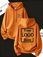 Customize Womens Hoodies Street Oversized Pocket Sweatshirts Hip Hop Unisex Tops DIY Your Logo/Graphic Pullovers Woman Clothes