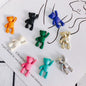 10PCS/lot DIY Cute Cartoon Teddy Bear Pendant Jewelry Accessories Wholesale Alloy Spray Paint Simple Multicolor Jewelry Material
