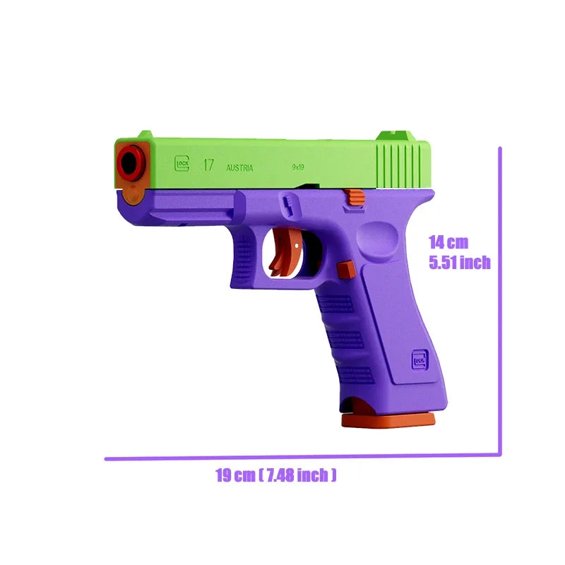 Pistol Gun Soft Bullet Gun With Blowback, Single Shot And Shell Ejcetion Capability, Blaster, Outdoor Sports Shooting Game