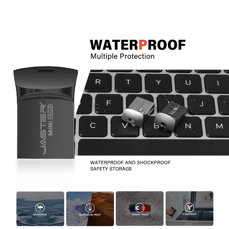 Super Mini USB 3.0 Flash Drive 64GB Creative Business Gift Pen Drive 32GB Black Memory Stick Free Key Chain Pendrive Silver U