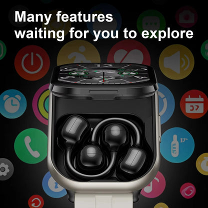 LIGE Bluetooth Headphones with clip-on design 2 In 1 Smartwatch with Earphones Heart Rate Sport Fitness Headset Smart Watch 2026