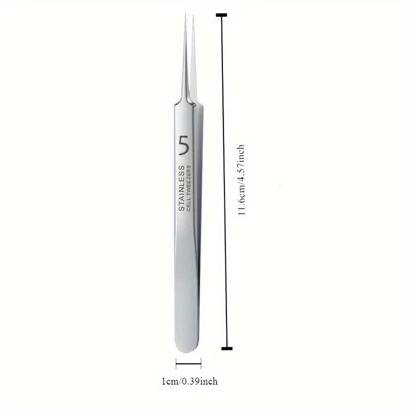 Stainless Steel Ultra-fine No. 5 Cell Pimples Blackhead Clip Tweezers Beauty Salon Scraping Closing Special  Acne Needle Tools