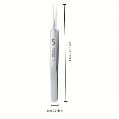 Stainless Steel Ultra-fine No. 5 Cell Pimples Blackhead Clip Tweezers Beauty Salon Scraping Closing Special  Acne Needle Tools