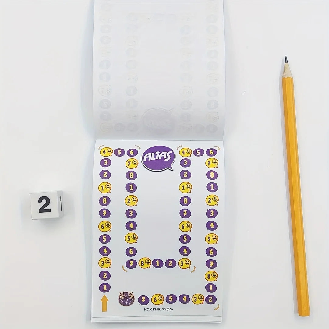 Alias Party (Alias Evening Party/Say It Differently) Board Game, Tabletop Game, Card Game, Suitable for Family Gatherings, Ideal as a Gift (Slight Color Variation/Random Hourglass Color)