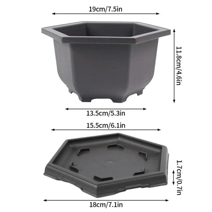 Rectangular Square Flowerpots Imitation Purple Clay Succulent Plants Pots Oval Pots Outdoor Garden Landscape Bonsai Pot Trays