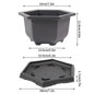 Rectangular Square Flowerpots Imitation Purple Clay Succulent Plants Pots Oval Pots Outdoor Garden Landscape Bonsai Pot Trays