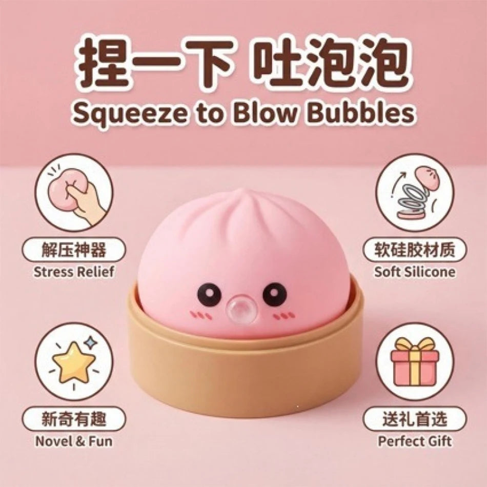 Trending blowing bubbles Toy, Soft Jelly Squeeze Stress Relief Fidget Toy, Relieve stress Sensory Need for Adults & Gift
