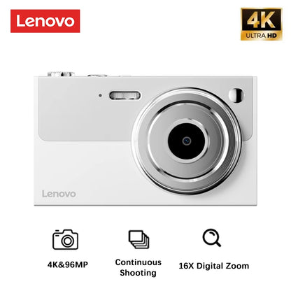 Cyfrowy Aparat Fotograficzny Lenovo 96MP 16-krotny Zoom Cyfrowy Aparat dla Studentów do Użytku Zewnętrznego Przeciwwstrząsowy Cyfrowe Wideo Autofocus z Kartą 32G XJ22
