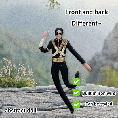 Michael Jackson Doll Flexible Movable Joint Toy Built In Wire Frame Can Pose Shaped Supporting Doll Abstract Pop Gift Room Decor