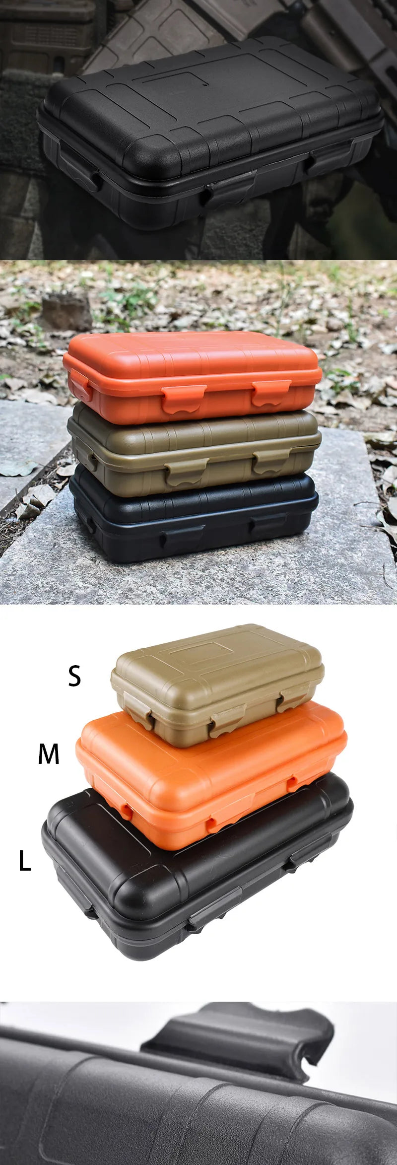 Large Tool Outdoor Survival Kit Box Shockproof And Pressure Proof Waterproof And Fall Proof Sealed Box Wild Survival Storage Box