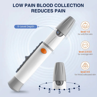Blood Glucose Meter With Individually Wrapped Glucose Test Strip Glucometer Kit Blood Sugar Monitor for Diabetes Fast Result