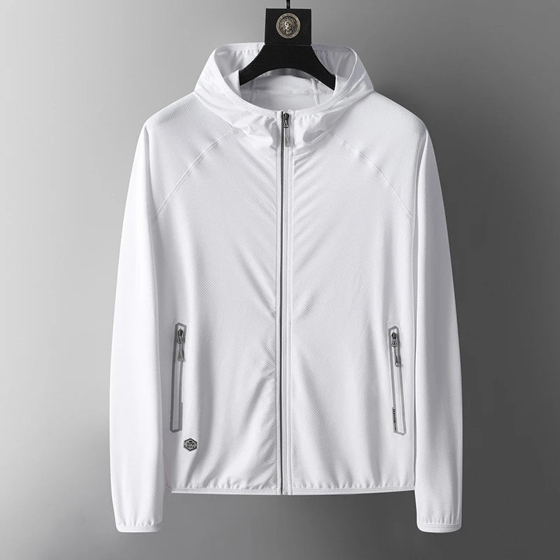 UPF50+ Summer UV Protection Hoodie Unisex Skin Coat Breathable Ice Silk Outdoor Sports Couple's Beach Street Lightweight Jacket