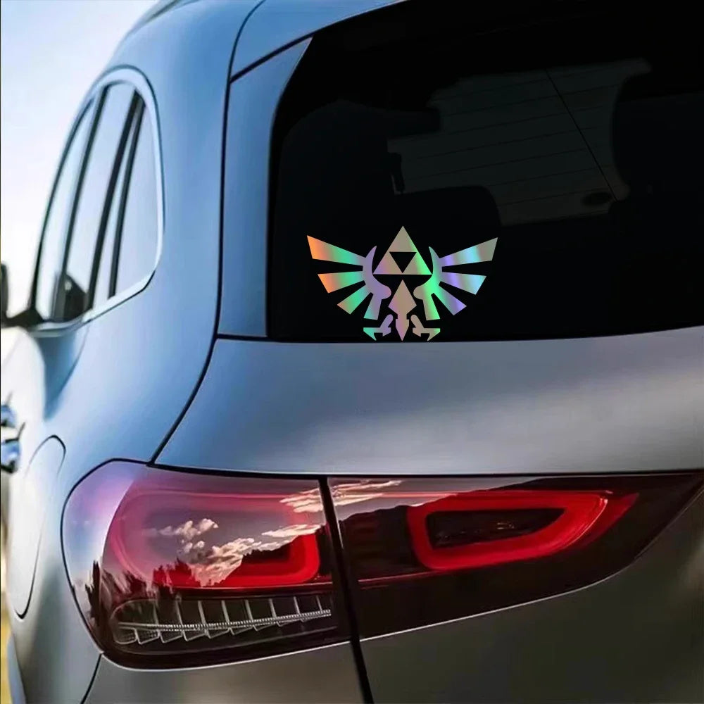 16x9.7cm Triforce Wings Car Stickers Vinyl Decal Auto Accessories For BMW Mini Volkswagen Audi Benz Tesla Golf Audi Fiat Ford