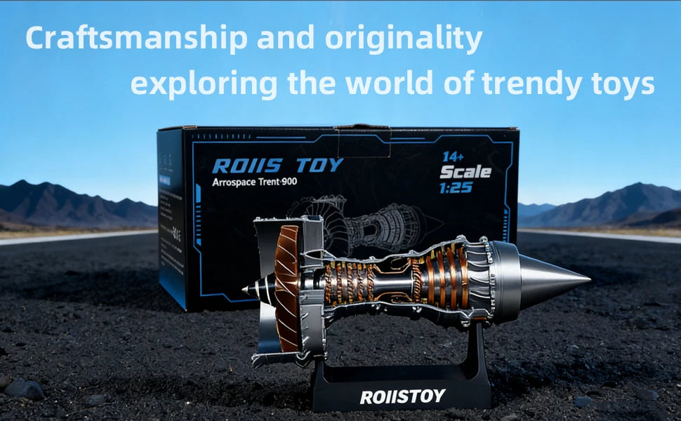 Turbofan Engine Model Aircraft Engine Kit DIY Assembly Model Toy Aircraft Engine Model Mechanical Science Educational Toy