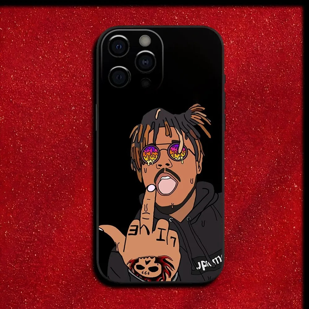 Rapper Juice WRLD 999 Phone Case For iPhone 17 16 15 11 12 14 13 Pro Max Mini XS XR 7 Plus 17E Shockproof Silicone Cover Fundas