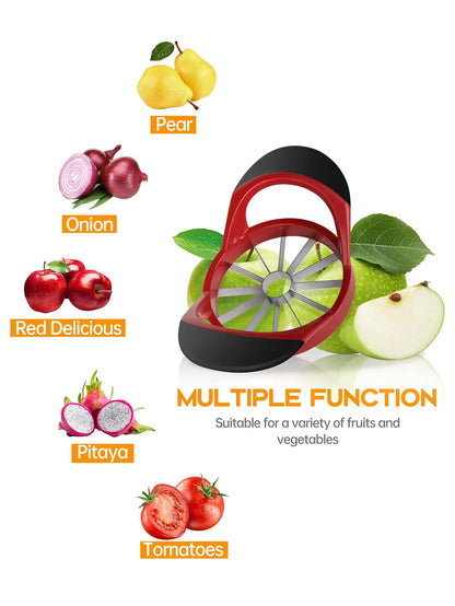 Stainless Steel Apple Cutter Corer And Slicer Lightweight Anti-slip Handle Kitchen Tool for Easy Fruit Preparation