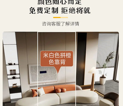 Italian Luxury Curved Sofa Modern Simple Hotel Homestay Lounge Office Sofa Designer Office Furniture أثاث مكتبات FYOS
