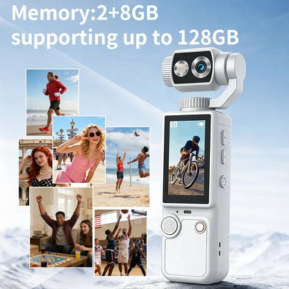 4K Hd Wifi Sports Wearable Camera Hold In Hand Travel Bicycle Driver Recorder Mini Sports Cam For Motorcycle and Vlogging