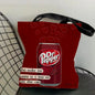 Classic Red Drink D-Dr P-PePper Storage Bags Canvas Double-Sided Print Fashion Shoulder Tote Shopping Bag Gift Eco Handbags
