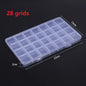 Practical 24/28 Grid Compartment Plastic Transparent Storage Box Earring Bead Screw Holder Case Display Home Organizer Container