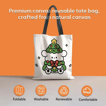Fashion T-TED B-BAKERs Storage Bags Canvas Double-Sided Print Fashion Shoulder Tote Shopping Bag Gift Eco Handbags
