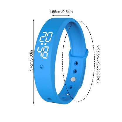 Silent Alarm Wristband Timer Clock Vibrating Wristband 3 Alarms Daily Organizer Timer for Kids Adults Men Women Teens Elderly