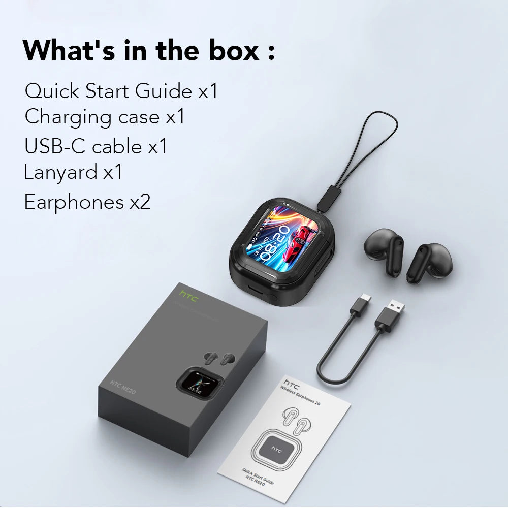 NE20 AI Instant Translation Wireless Earbuds, Bluetooth 6.0 Headphones, IPX4 Waterproof Long Endurance Battery Life Touch Screen