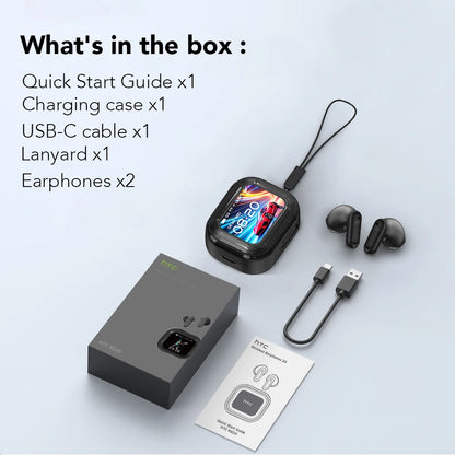 NE20 AI Instant Translation Wireless Earbuds, Bluetooth 6.0 Headphones, IPX4 Waterproof Long Endurance Battery Life Touch Screen