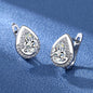925 Sterling Silver Earrings Jewelry High Quality Retro Simple Pattern Purple White Zircon Earrings Hot Sale