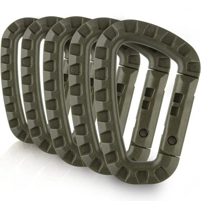 1-10Pcs Military tactical carabiner Clips Accessories D-Ring Buckle Mountaineering Carabiner Backpack Hanging Key Outdoor gadget